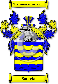Saravia Family Crest Download (jpg) Legacy Series - 150 DPI
