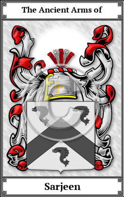 Sarjeen Family Crest Download (JPG)  Book Plated - 150 DPI