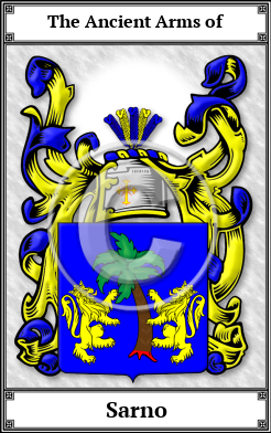 Sarno Family Crest Download (JPG)  Book Plated - 150 DPI