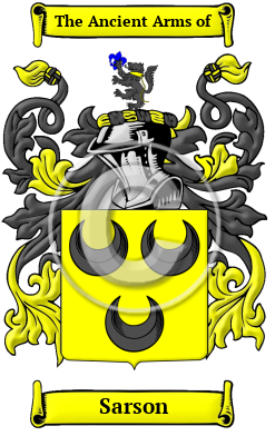 Sarson Family Crest/Coat of Arms