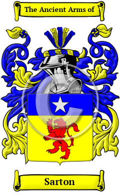 Sarton Family Crest Download (JPG) Heritage Series - 600 DPI