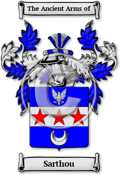 Sarthou Family Crest Download (jpg) Legacy Series - 150 DPI