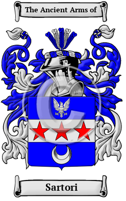 Sartori Family Crest/Coat of Arms