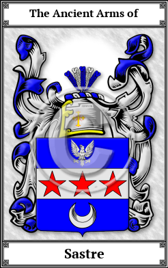 Sastre Family Crest Download (JPG)  Book Plated - 150 DPI
