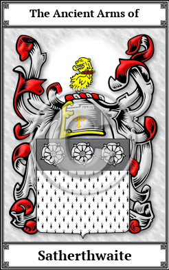 Satherthwaite Family Crest Download (JPG)  Book Plated - 150 DPI