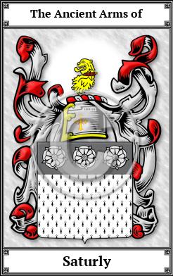 Saturly Family Crest Download (JPG)  Book Plated - 150 DPI