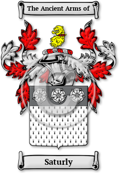 Saturly Family Crest Download (jpg) Legacy Series - 150 DPI