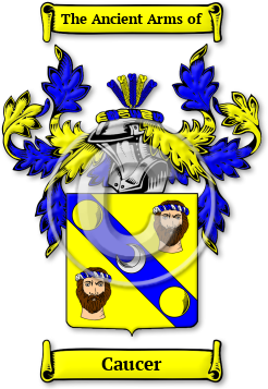 Caucer Family Crest Download (jpg) Legacy Series - 150 DPI