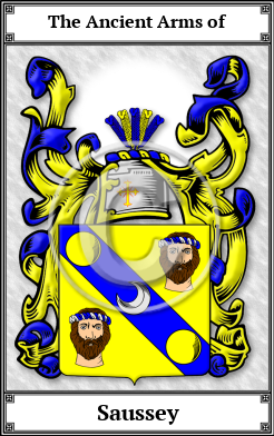 Saussey Family Crest Download (JPG)  Book Plated - 150 DPI