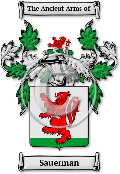 Sauerman Family Crest Download (JPG) Legacy Series - 600 DPI