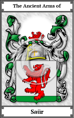Saür Family Crest Download (JPG) Book Plated - 600 DPI