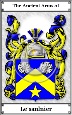 Le'saulnier Family Crest Download (JPG)  Book Plated - 150 DPI
