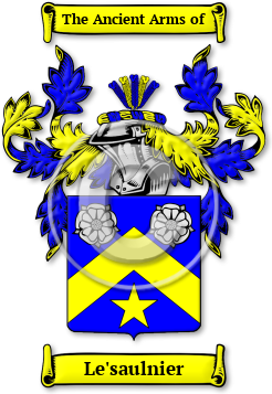 Le'saulnier Family Crest Download (jpg) Legacy Series - 150 DPI