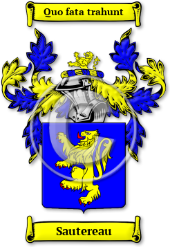 Sautereau Family Crest Download (jpg) Legacy Series - 150 DPI