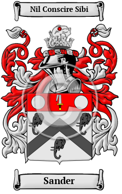 Sander Family Crest Download (JPG) Heritage Series - 600 DPI
