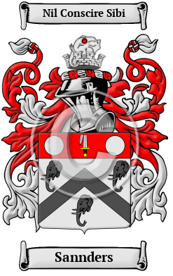 Sannders Family Crest/Coat of Arms