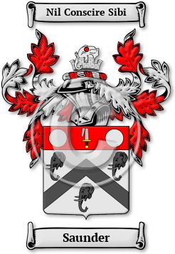 Saunder Family Crest Download (jpg) Legacy Series - 150 DPI