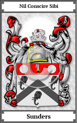 Sunders Family Crest Download (JPG) Book Plated - 600 DPI