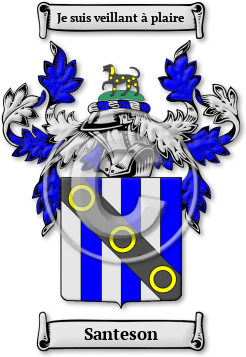 Santeson Family Crest Download (jpg) Legacy Series - 150 DPI
