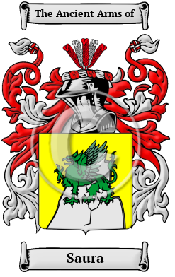 Saura Family Crest Download (JPG) Heritage Series - 600 DPI
