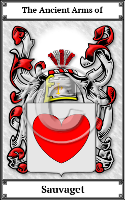 Sauvaget Family Crest Download (JPG)  Book Plated - 150 DPI