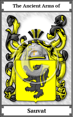 Sauvat Family Crest Download (JPG)  Book Plated - 150 DPI