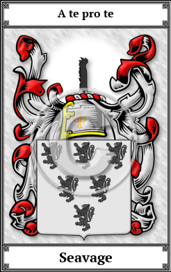 Seavage Family Crest Download (JPG) Book Plated - 600 DPI