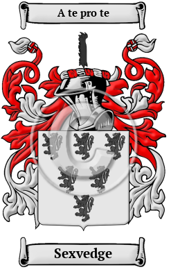 Sexvedge Family Crest Download (JPG) Heritage Series - 600 DPI
