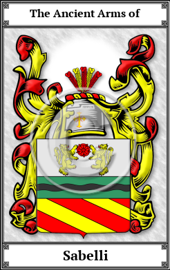 Sabelli Family Crest Download (JPG) Book Plated - 600 DPI
