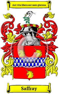 Saffray Family Crest Download (jpg) Heritage Series - 150 DPI