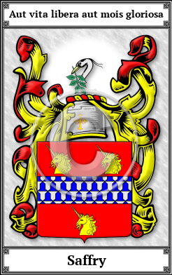 Saffry Family Crest Download (JPG)  Book Plated - 150 DPI