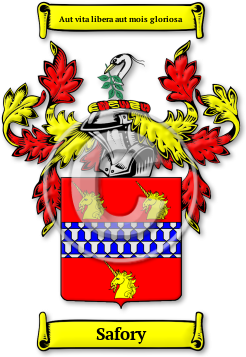 Safory Family Crest Download (jpg) Legacy Series - 150 DPI