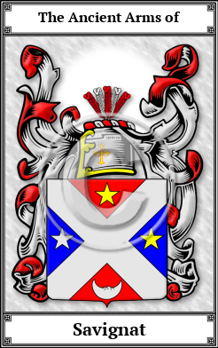 Savignat Family Crest Download (JPG)  Book Plated - 150 DPI