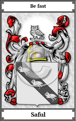 Saful Family Crest Download (JPG) Book Plated - 600 DPI