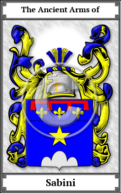 Sabini Family Crest Download (JPG)  Book Plated - 150 DPI