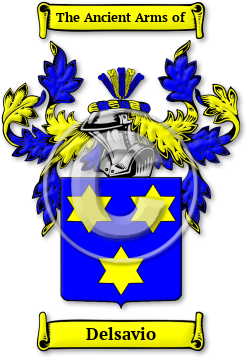 Delsavio Family Crest Download (jpg) Legacy Series - 150 DPI