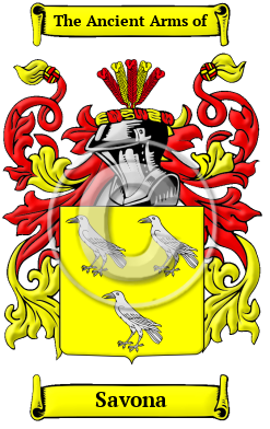 Savona Family Crest Download (JPG) Heritage Series - 600 DPI