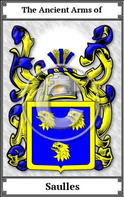 Saulles Family Crest Download (JPG)  Book Plated - 150 DPI