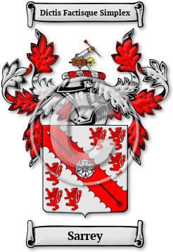 Sarrey Family Crest Download (jpg) Legacy Series - 150 DPI