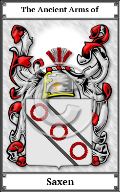 Saxen Family Crest Download (JPG)  Book Plated - 150 DPI