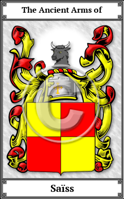 Saïss Family Crest Download (JPG) Book Plated - 600 DPI