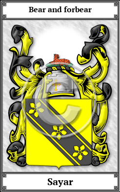 Sayar Family Crest Download (JPG)  Book Plated - 150 DPI