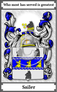 Sailer Family Crest Download (JPG) Book Plated - 600 DPI