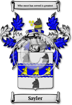 Sayler Family Crest Download (jpg) Legacy Series - 150 DPI
