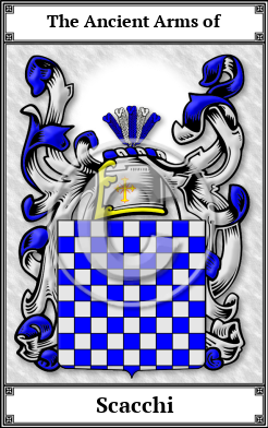 Scacchi Family Crest Download (JPG) Book Plated - 600 DPI