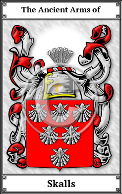 Skalls Family Crest Download (JPG)  Book Plated - 150 DPI