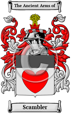 Scambler Family Crest/Coat of Arms