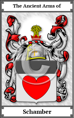 Schamber Family Crest Download (JPG) Book Plated - 600 DPI