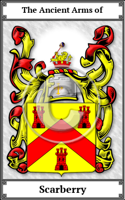 Scarberry Family Crest Download (JPG)  Book Plated - 150 DPI