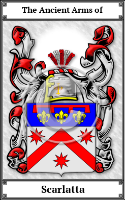 Scarlatta Family Crest Download (JPG)  Book Plated - 150 DPI